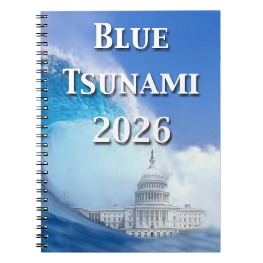 Blue Tsunami Election 2026 ノートブック (正面)