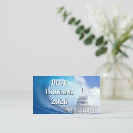 Blue Tsunami Election 2026 名刺 (スタンド正面)