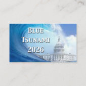 Blue Tsunami Election 2026 名刺 (正面)