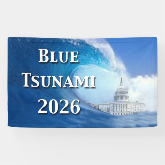 Blue Tsunami Election 2026 横断幕 (横)