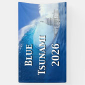 Blue Tsunami Election 2026 横断幕 (縦)