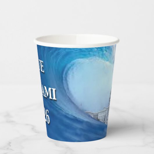 Blue Tsunami Election 2026 紙コップ (左)