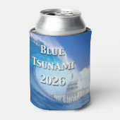 Blue Tsunami Election 2026 缶クーラー (缶正面)