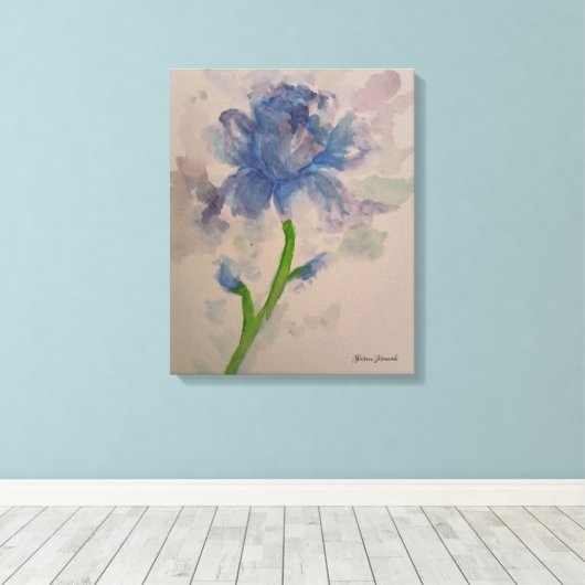 Blue tuips キャンバスプリント (インサイチュ (ウッドフロア))