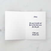 Blue Tuxedoの結婚ブライダルパーティ提案カード 招待状 (内部)