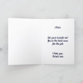 Blue Tuxedoの結婚ブライダルパーティ提案カード 招待状 (内部)