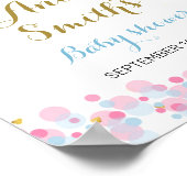 Blue Twinkle Twinkle赤ちゃんシャワー歓迎サイン ポスター (角)