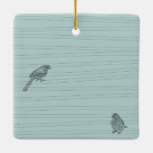 Blue Two birds following their dreams セラミックオーナメント (裏面)
