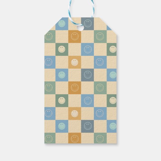 Blue Two Cool Dude Boys Smile 2nd Birthday Favor ギフトタグ (裏面)