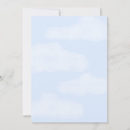 Blue Two Silly Goose 2nd Birthday 招待状 (裏面)