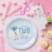 Blue Two Silly Goose 2nd Birthday Party ペーパープレート (パーティー)