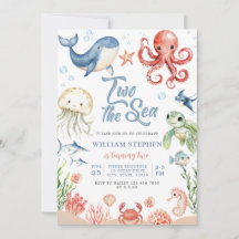 Blue Two The Sea Ocean Animals 2nd Birthday