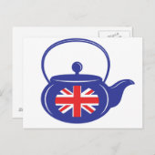 Blue UK Teapotポストカード ポストカード (正面/裏面)