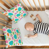 Blue Umbrellas with Clouds and Raindrops クッション