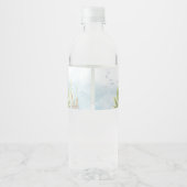 Blue Under the Sea Baby Shower ペットボトルラベル (裏面)