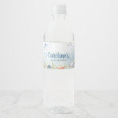 Blue Under the Sea Baby Shower ペットボトルラベル (正面)