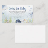 Blue Under the Sea Baby Shower Books for Baby エンクロージャーカード (正面/裏面)