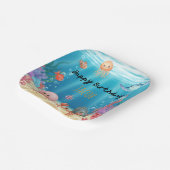 Blue Under the Sea birthday ペーパープレート (傾斜あり)