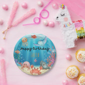 Blue Under the Sea birthday ペーパープレート (パーティー)