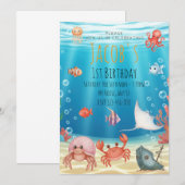 Blue Under the Sea birthday 招待状 (正面/裏面)