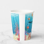 Blue Under the Sea birthday 紙コップ (右)