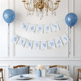 Blue Under the Sea Mermaid Birthday バンティングフラッグ