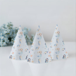 Blue Under the Sea Mermaid Birthday パーティーハット