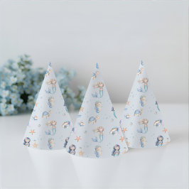 Blue Under the Sea Mermaid Birthday パーティーハット