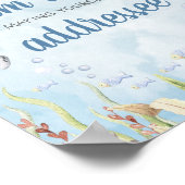 Blue Under the Sea Shower Envelope Station Sign ポスター (角)