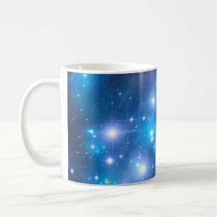 Blue Universe Stars +あなたのアイディア コーヒーマグカップ