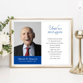 Blue Until We Meet Again Funeral Poem With Photo ポスター