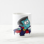Blue Vampire Boy with Cape Cute Dracula コーヒーマグカップ (中央)