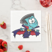 Blue Vampire Boy with Cape Cute Dracula スタンダードランチョンナプキン (インサイチュ)