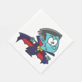 Blue Vampire Boy with Cape Cute Dracula スタンダードランチョンナプキン (角)