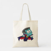 Blue Vampire Boy with Cape Cute Dracula トートバッグ (裏面)