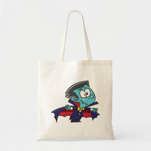 Blue Vampire Boy with Cape Cute Dracula トートバッグ (正面)