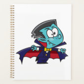 Blue Vampire Boy with Cape Cute Dracula プランナー手帳 (正面)