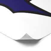 Blue Vampire Boy with Cape Cute Dracula ポスター (角)