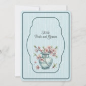 Blue Vase of Pink Apple Blossoms ノートカード (正面)