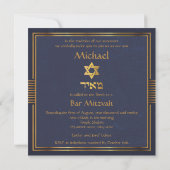 Blue Velvet Bar Mitzvah Invitation 招待状 (裏面)