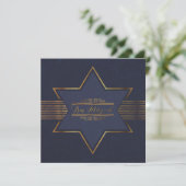 Blue Velvet Bar Mitzvah Invitation 招待状 (スタンド正面)
