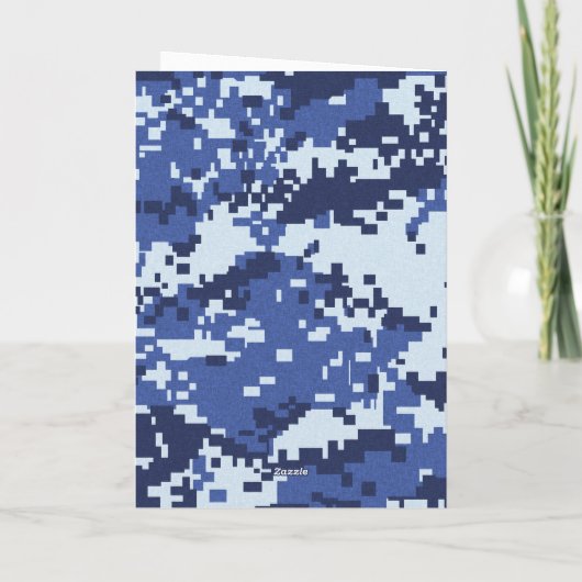 Blue Video Gamer 7th Birthday カード (裏面)