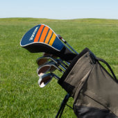 Blue Vintage Across Striping with Name ゴルフヘッドカバー (インサイチュ)