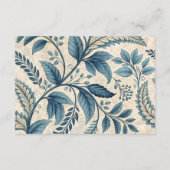 Blue Vintage Botanical Diapper Raffle エンクロージャーカード (裏面)