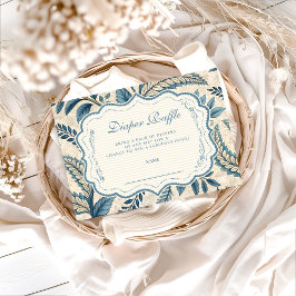 Blue Vintage Botanical Diapper Raffle エンクロージャーカード
