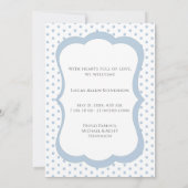 Blue Vintage Frame Whimsical Baby 案内状 (裏面)