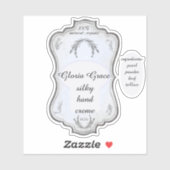 Blue Vintage Lotion Antique Jar Bottle  シール (シート)