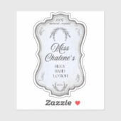 Blue Vintage Lotion Antique Jar Bottle  シール (シート)