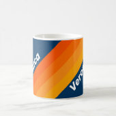 Blue Vintage Stripe with Name コーヒーマグカップ (中央)