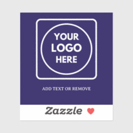 Blue Vinyl Logo Business Promo QR Code label シール